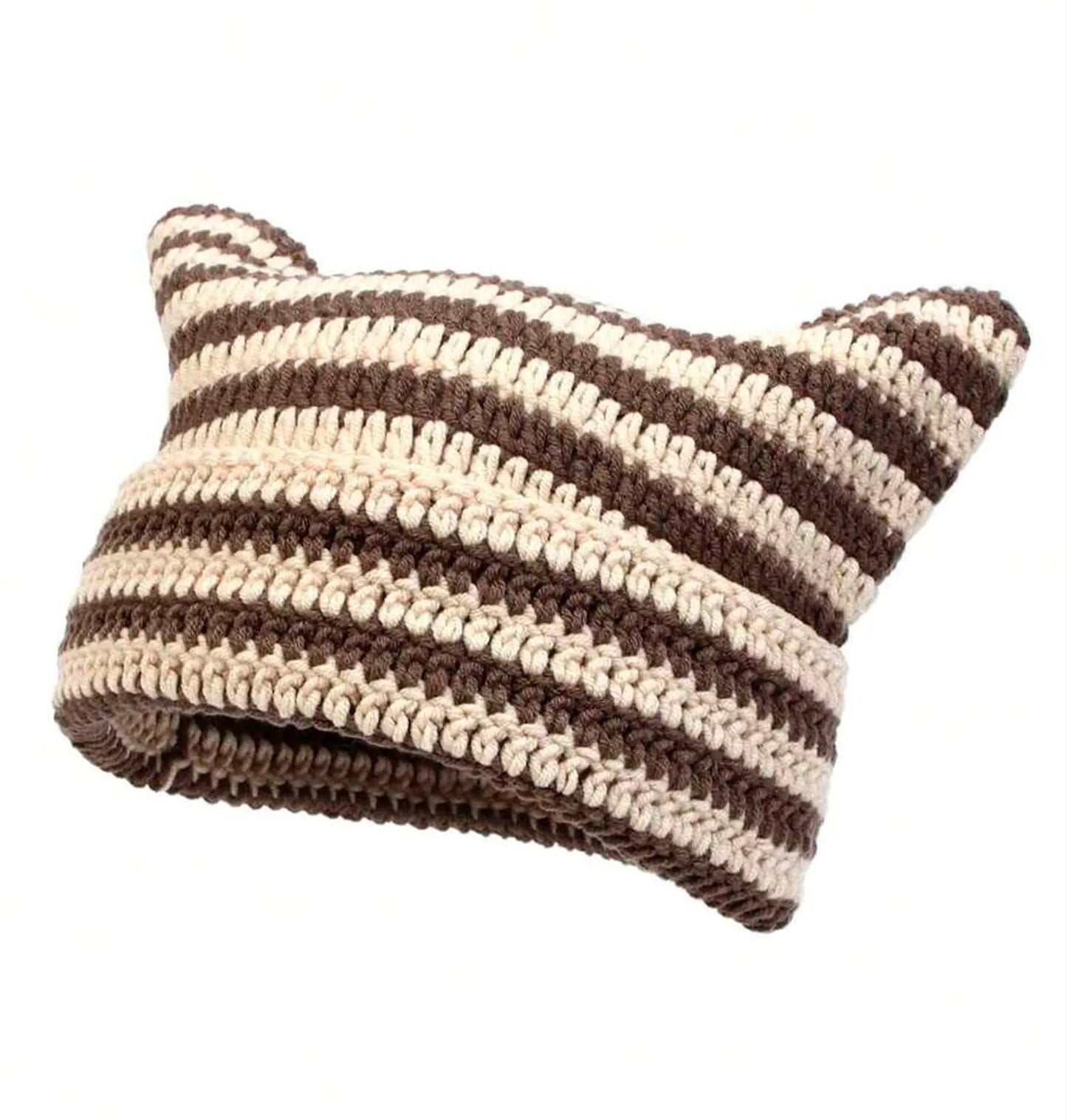 Gorro de Malha Y2K com Chifres