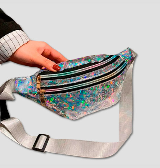 Pochete Holográfica Zip – Estilo Futurista