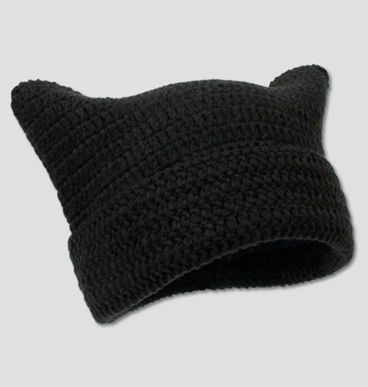 Gorro de Malha Y2K com Chifres