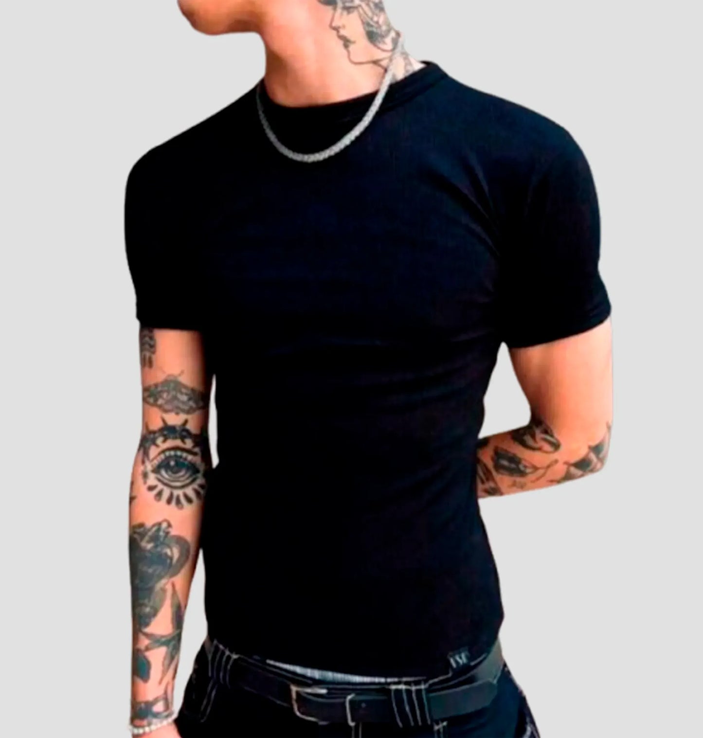 Camiseta Canelada Americana Masculina – Ribana Confortável e Estilosa