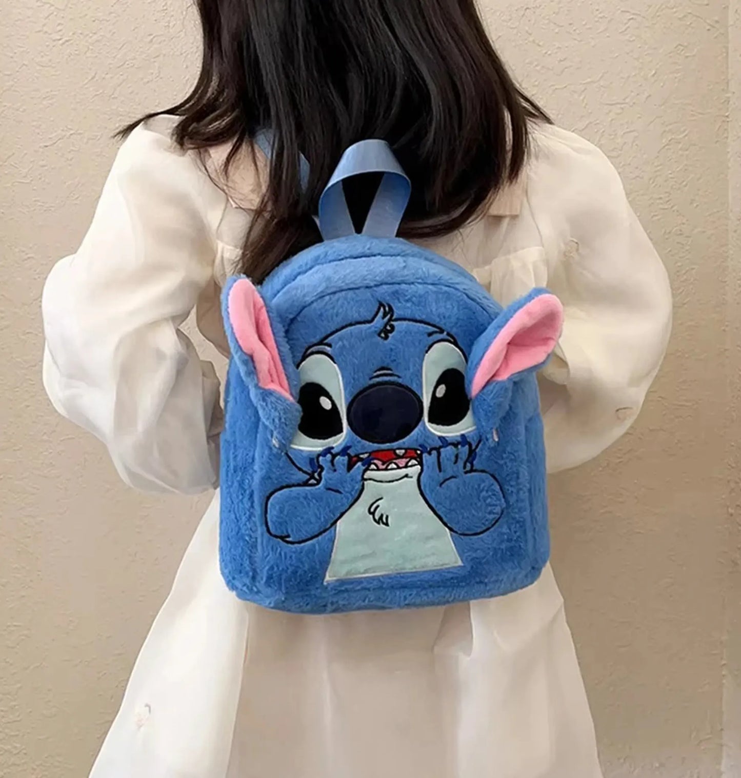 Mochila de Pelúcia Stitch X Paczun com Orelhas 3D