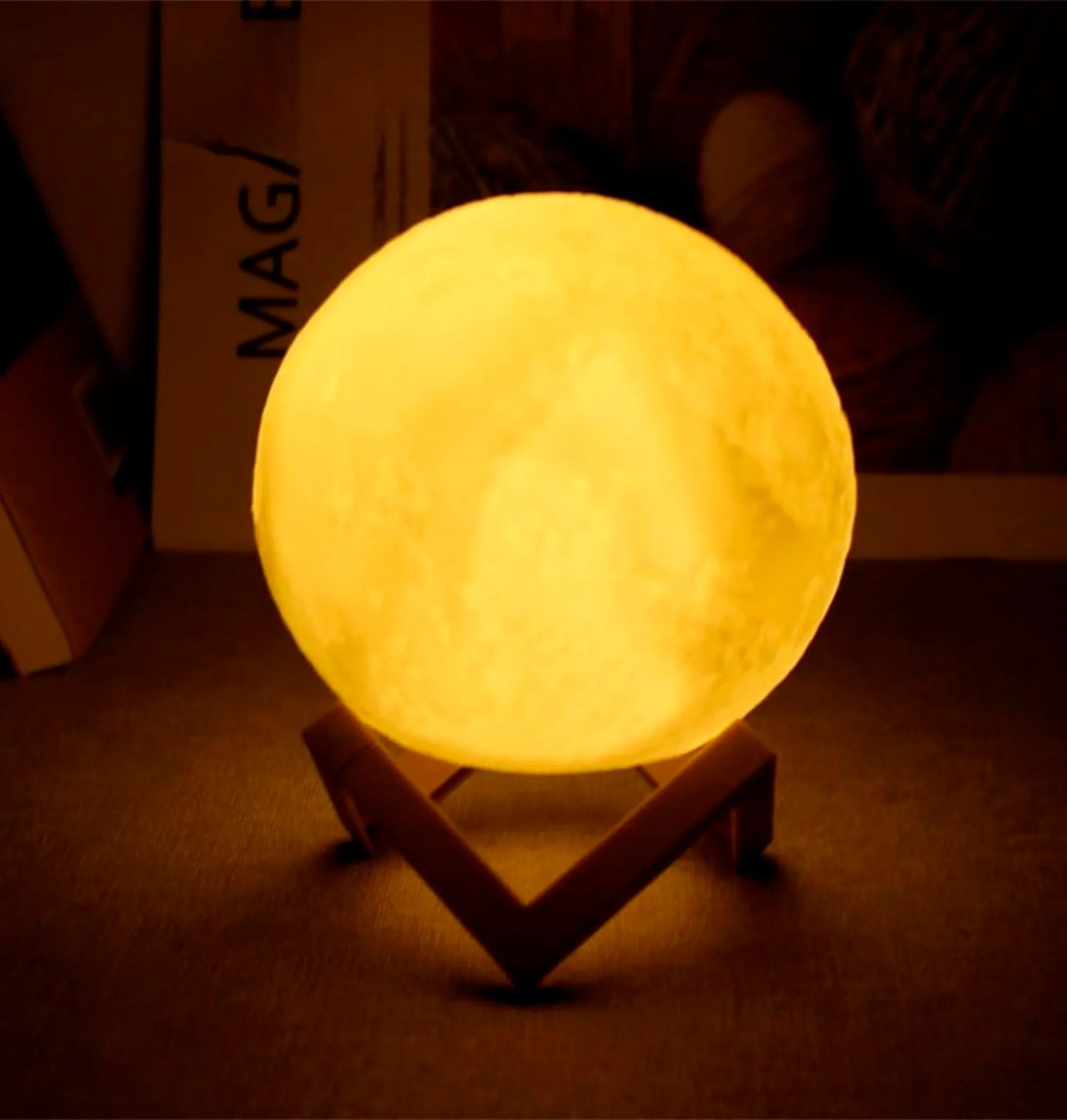 Luz Noturna Lua 3D LED - Abajur Decorativo