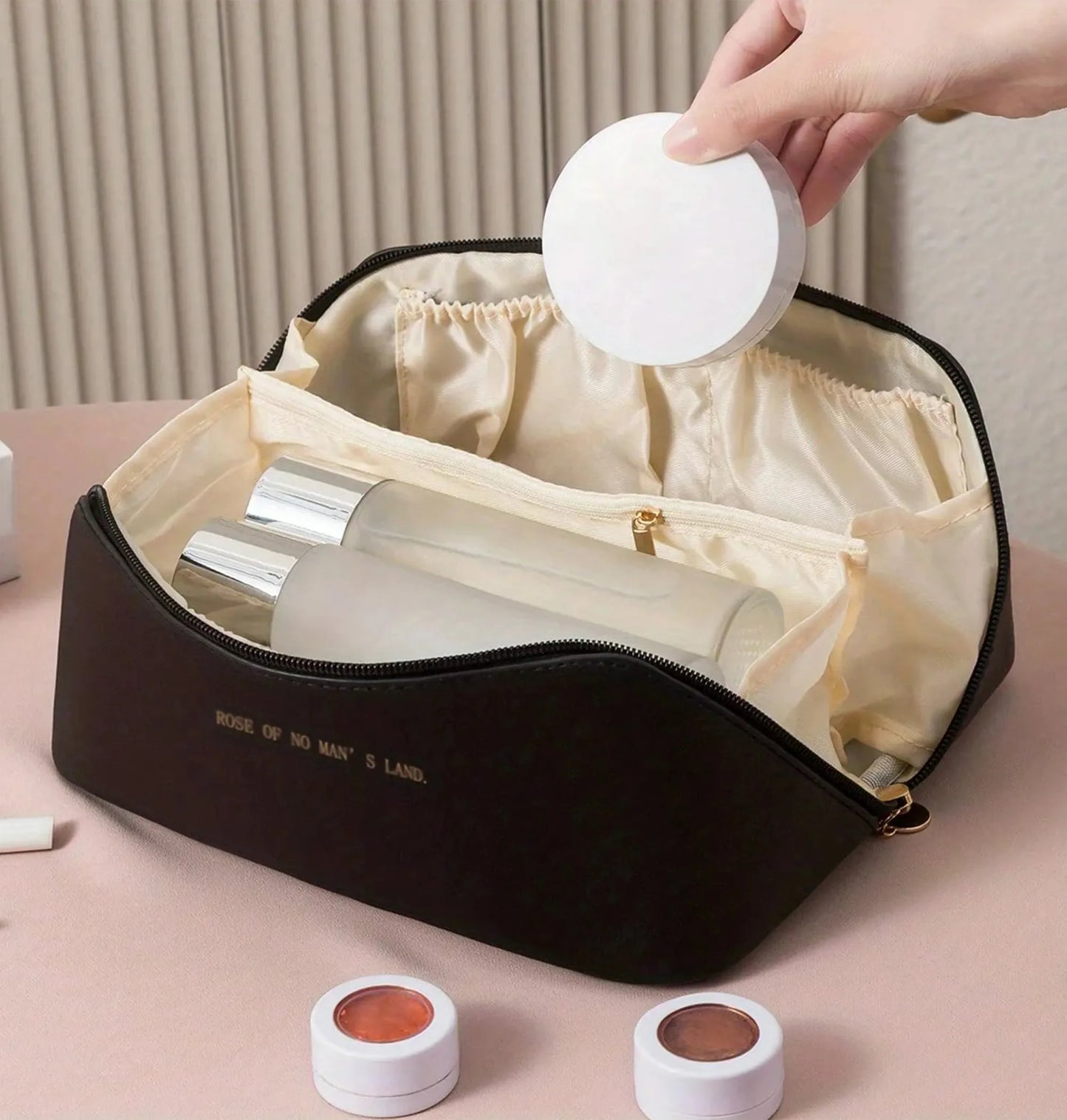 Necessaire Organizadora de Maquiagem Luxo em Couro