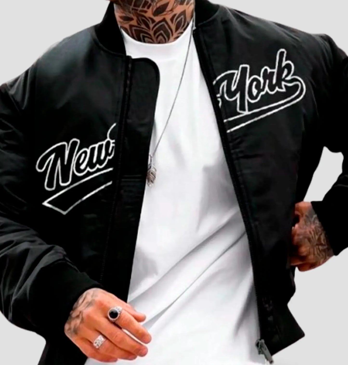Jaqueta Bomber Letter New York