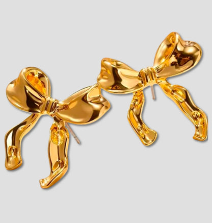 Brincos Vintage Laço Dourado
