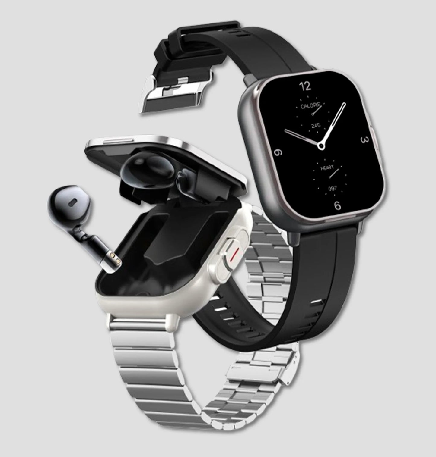 Relógio Smartwatch i33 2 em 1 com fones bluetooth integrados