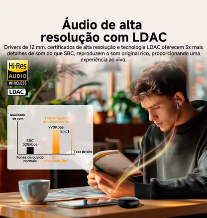 Fone de Ouvido Bluetooth QCY MeloBuds Pro