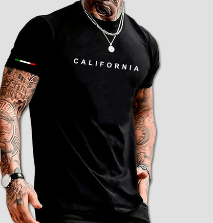 Camiseta Masculina California – Algodão Premium, Streetwear