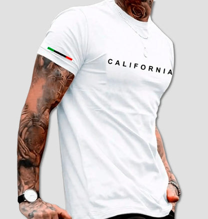 Camiseta Masculina California – Algodão Premium, Streetwear