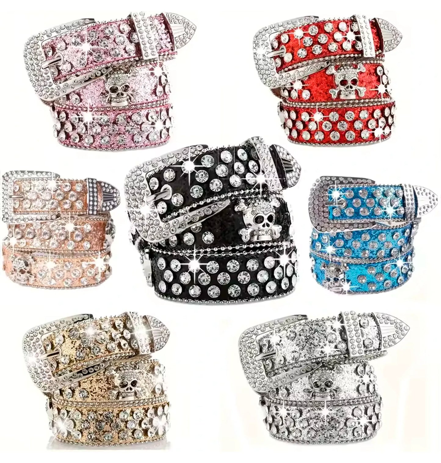 Cinto Y2K Cowgirl com Strass Unisex – Estilo Look Casual
