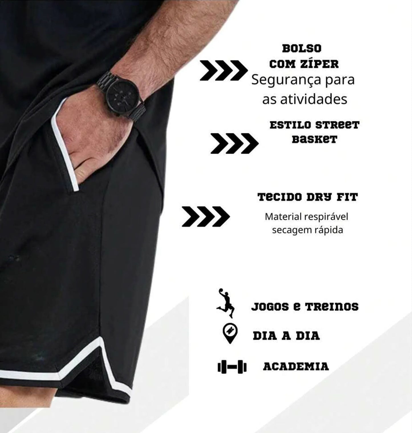 Bermuda Masculina Basquete Streetwear