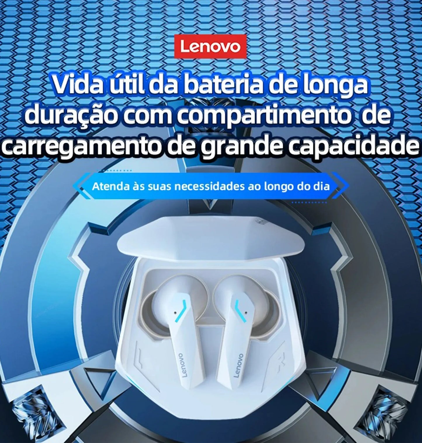 Fone de Ouvido Bluetooth Lenovo GM2 Pro