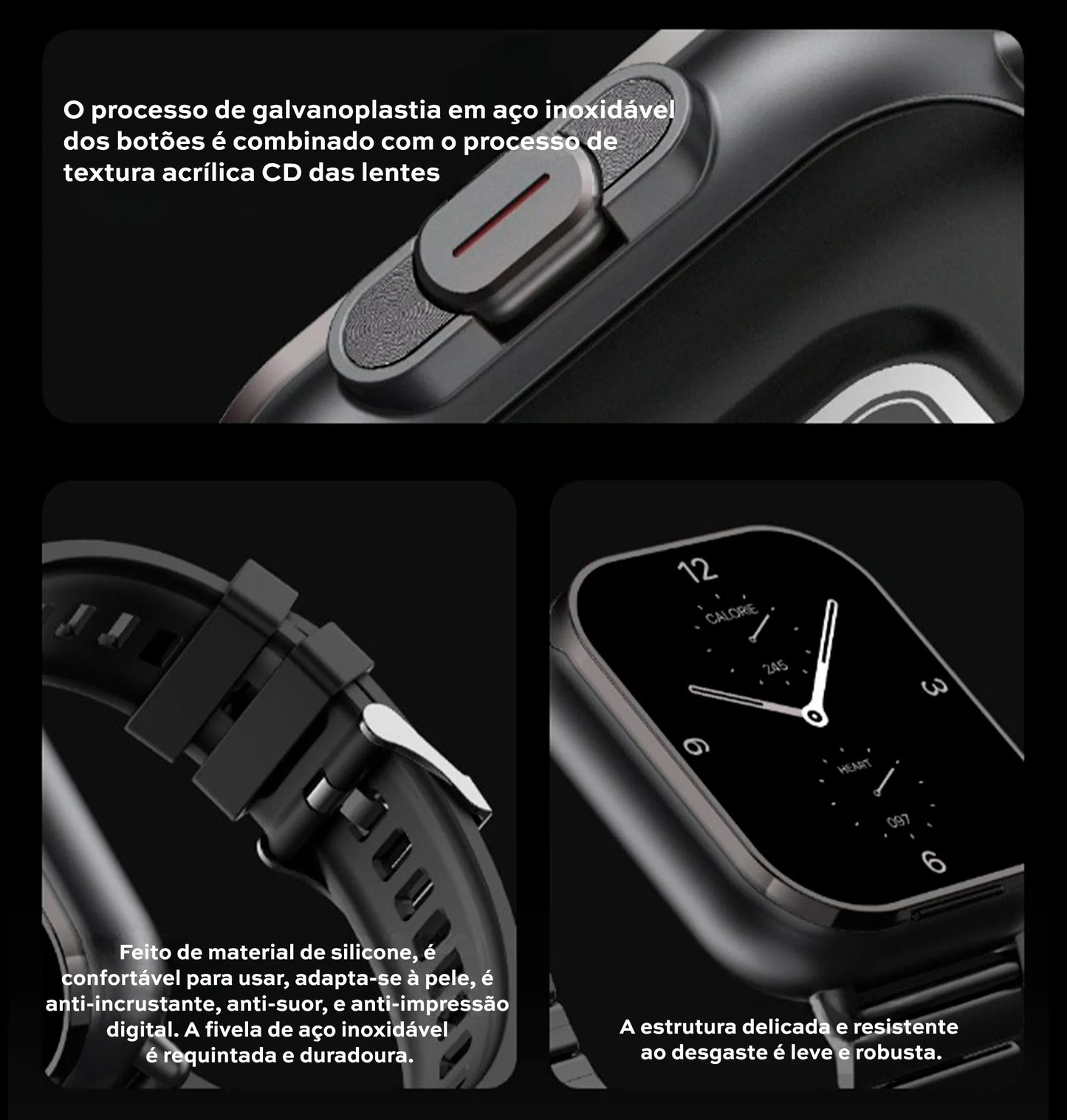 Relógio Smartwatch i33 2 em 1 com fones bluetooth integrados