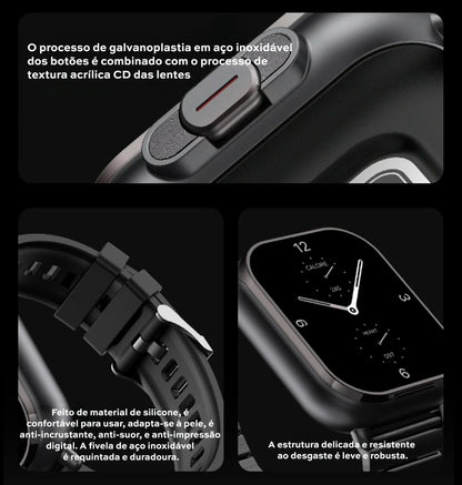 Relógio Smartwatch i33 2 em 1 com fones bluetooth integrados
