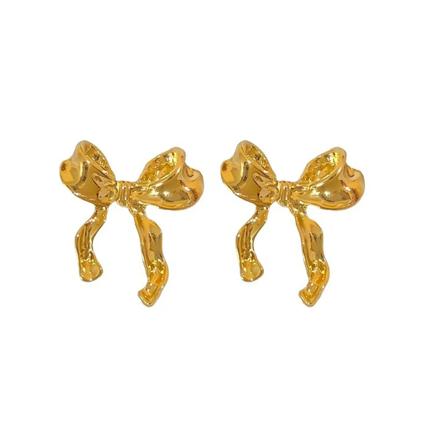Brincos Vintage Laço Dourado