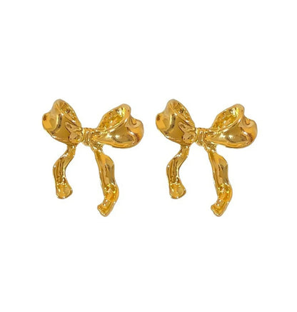 Brincos Vintage Laço Dourado