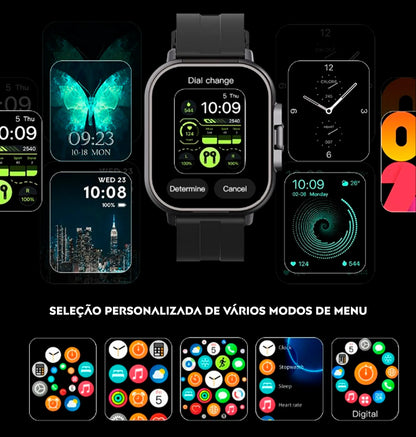 Relógio Smartwatch i33 2 em 1 com fones bluetooth integrados