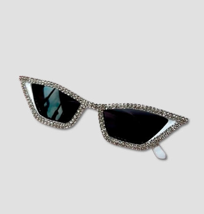 Óculos Y2K Luxo – Cristais & Strass Rosa