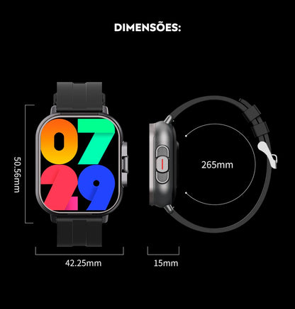 Relógio Smartwatch i33 2 em 1 com fones bluetooth integrados