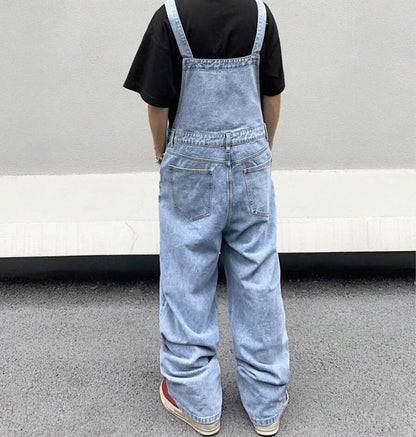 Macacão Jeans Baggy Streetwear Y2K